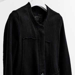 Rundholz Black Label Black Wool Distressed Evening Jacket